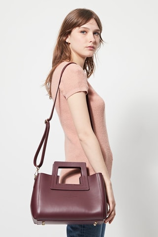 Sac à main en cuir Jini - Bordeaux