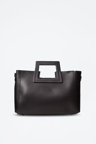 Sac à main en cuir et pochette Jane - Noir