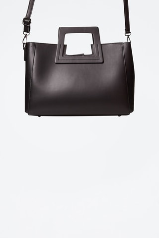 Sac à main en cuir et pochette Jane - Noir