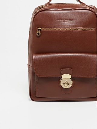 Sac à dos en cuir Gabo - Marron