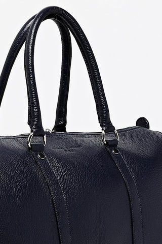 Sac bowling en cuir Nino - Bleu