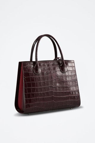 Sac à main en cuir Trip Croco - Rouge