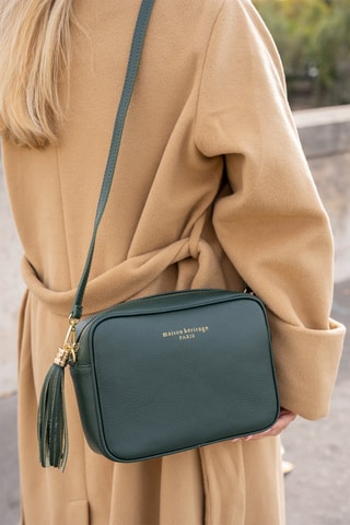 Sac bandoulière en cuir Grand Gaby - Vert