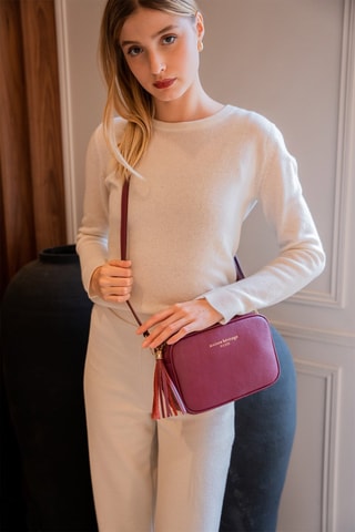 Sac bandoulière en cuir Gaby - Violet
