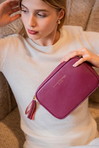 Sac bandoulière en cuir Gaby - Violet