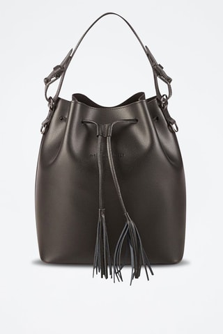 Sac seau en cuir Jila - Noir
