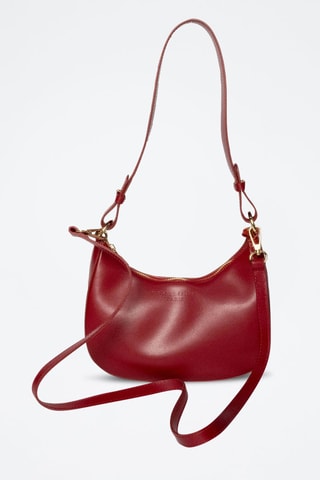Sac porté épaule en cuir Brisac - Rouge foncé