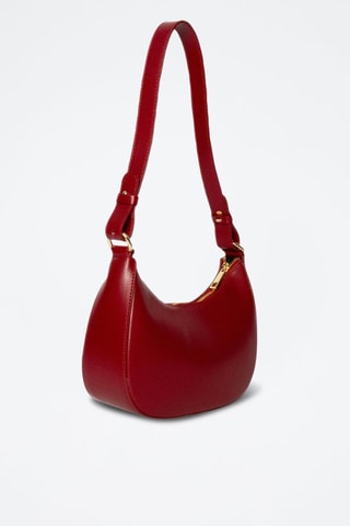 Sac porté épaule en cuir Brisac - Rouge foncé