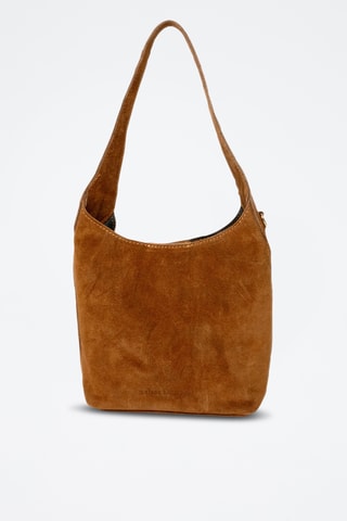Sac porté épaule en nubuck Clison - Camel