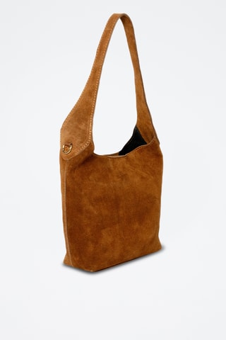 Sac porté épaule en nubuck Clison - Camel