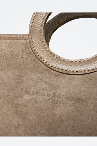 Sac à main en nubuck Saumur - Taupe