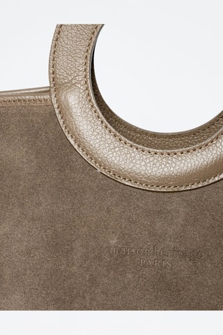 Sac à main en cuir Saumur Suede - Taupe