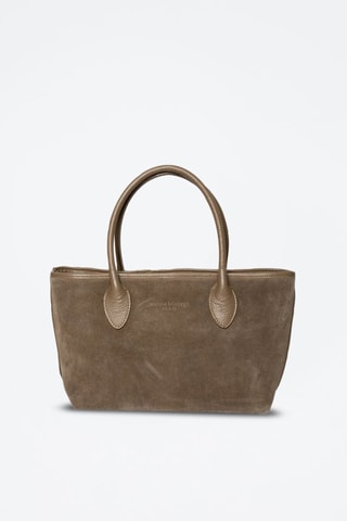 Sac à main en cuir Loche Suede - Taupe