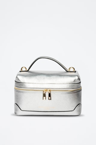 Sac à main en cuir Grand Simos - Argenté