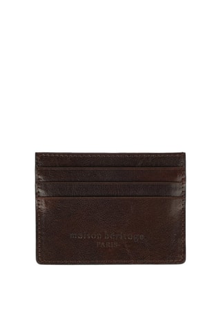 Porte-cartes en cuir Robin - Marron