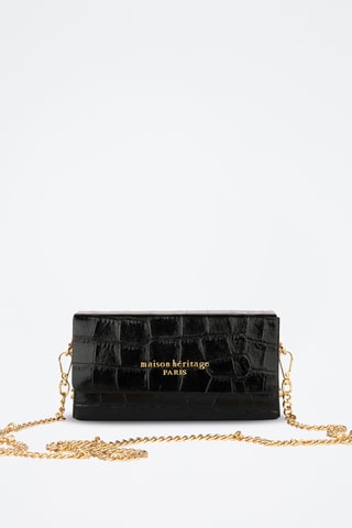 Sac bandoulière en cuir Nyx - Noir