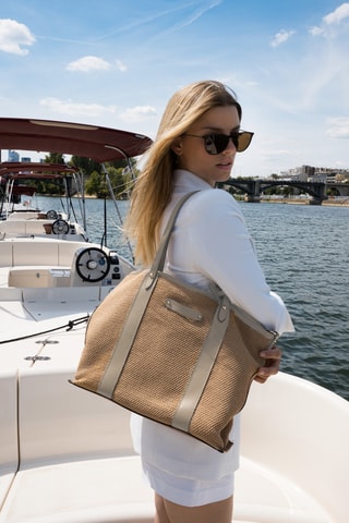 Cabas et pochette Elix - Beige