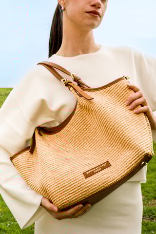 Sac porté épaule Ceto - Beige et camel