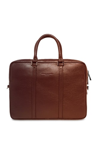 Porte-documents en cuir Leo - Marron