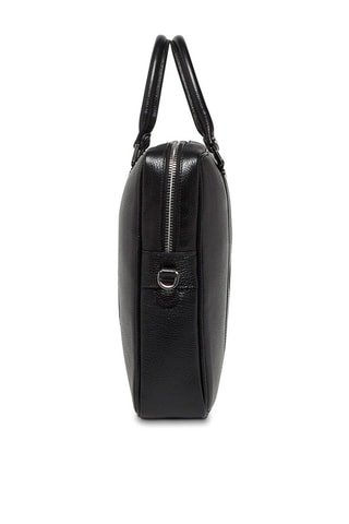 Porte-documents en cuir Leo - Noir