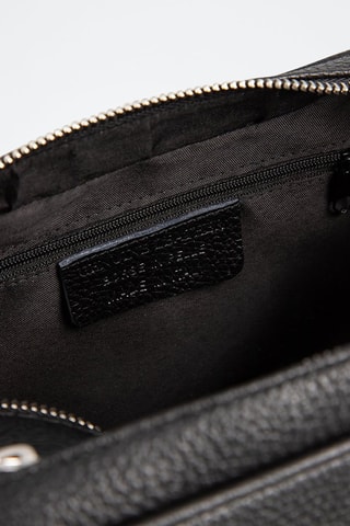 Trousse de toilette en cuir Trou - Noir