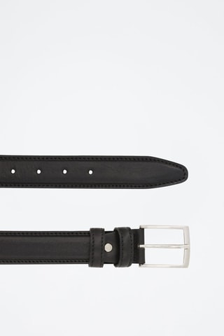 Ceinture en cuir Mario - 125 cm - Noir