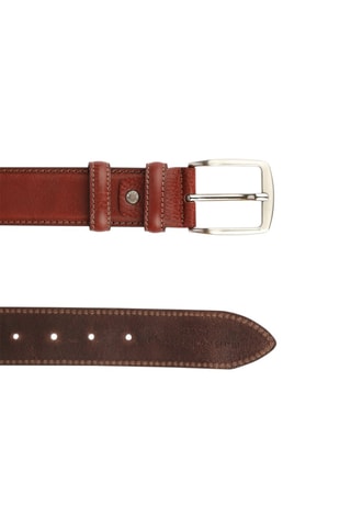 Ceinture en cuir Mario - 115 cm - Marron