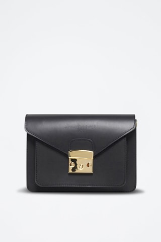 Sac bandoulière en cuir Vic - Noir