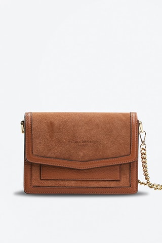 Sac bandoulière en nubuck Kaia - Camel