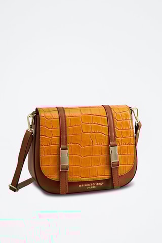 Sac bandoulière en cuir Tex - Camel