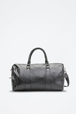 Sac bowling en cuir Mini Demi - Noir