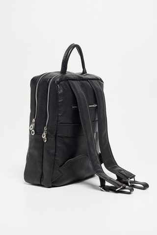 Sac à dos en cuir Klaus - Noir