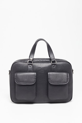 Porte-documents en cuir Charlie - Noir