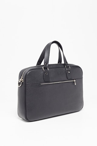 Porte-documents en cuir Charlie - Noir