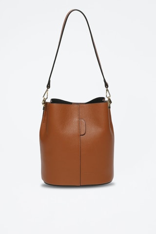 Sac porté épaule en cuir Bruna - Camel