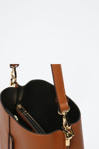 Sac porté épaule en cuir Bruna - Camel
