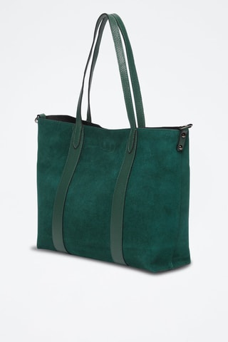 Sac porté épaule en cuir Elix Suede - Vert