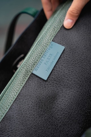Sac porté épaule en cuir Elix Suede - Vert