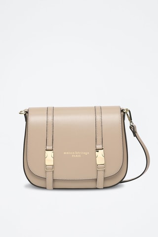 Sac bandoulière en cuir Tex - Taupe