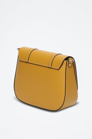 Sac bandoulière en cuir Tex Box - Moutarde