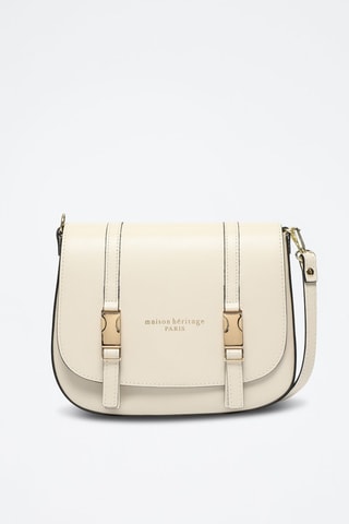 Besace en cuir Tex - Beige