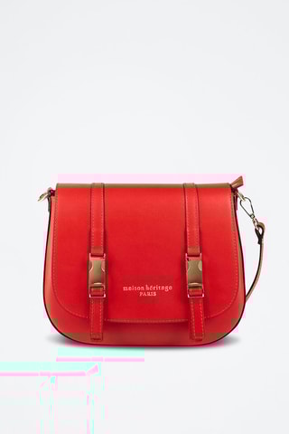 Sac bandoulière en cuir Tex - Rouge
