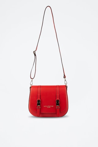 Sac bandoulière en cuir Tex - Rouge