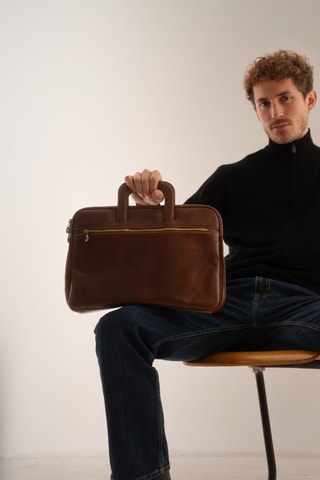 Porte-documents Leo Ny - Camel