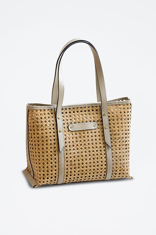 Cabas en cuir Bondi  - Beige