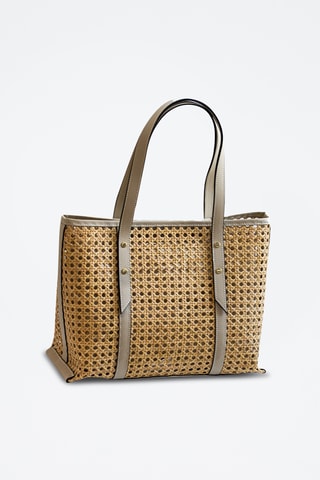 Cabas en cuir Bondi  - Beige