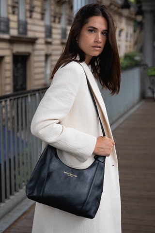 Sac bandoulière en cuir Ale - Noir