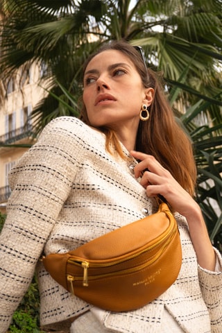 Sac banane en cuir - Camel