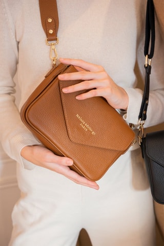 Sac bandoulière en cuir Mariam - Camel