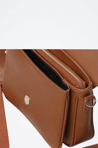 Sac bandoulière en cuir Mariam - Camel